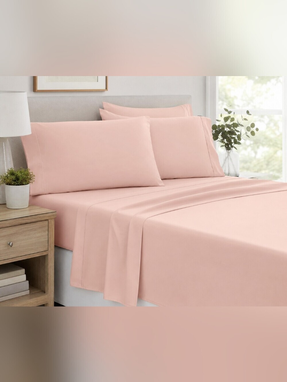 🛏️ Mainstays Ultra Soft Washed Microfiber Sheet Set Twin/Twin XL Blush Pink NIP